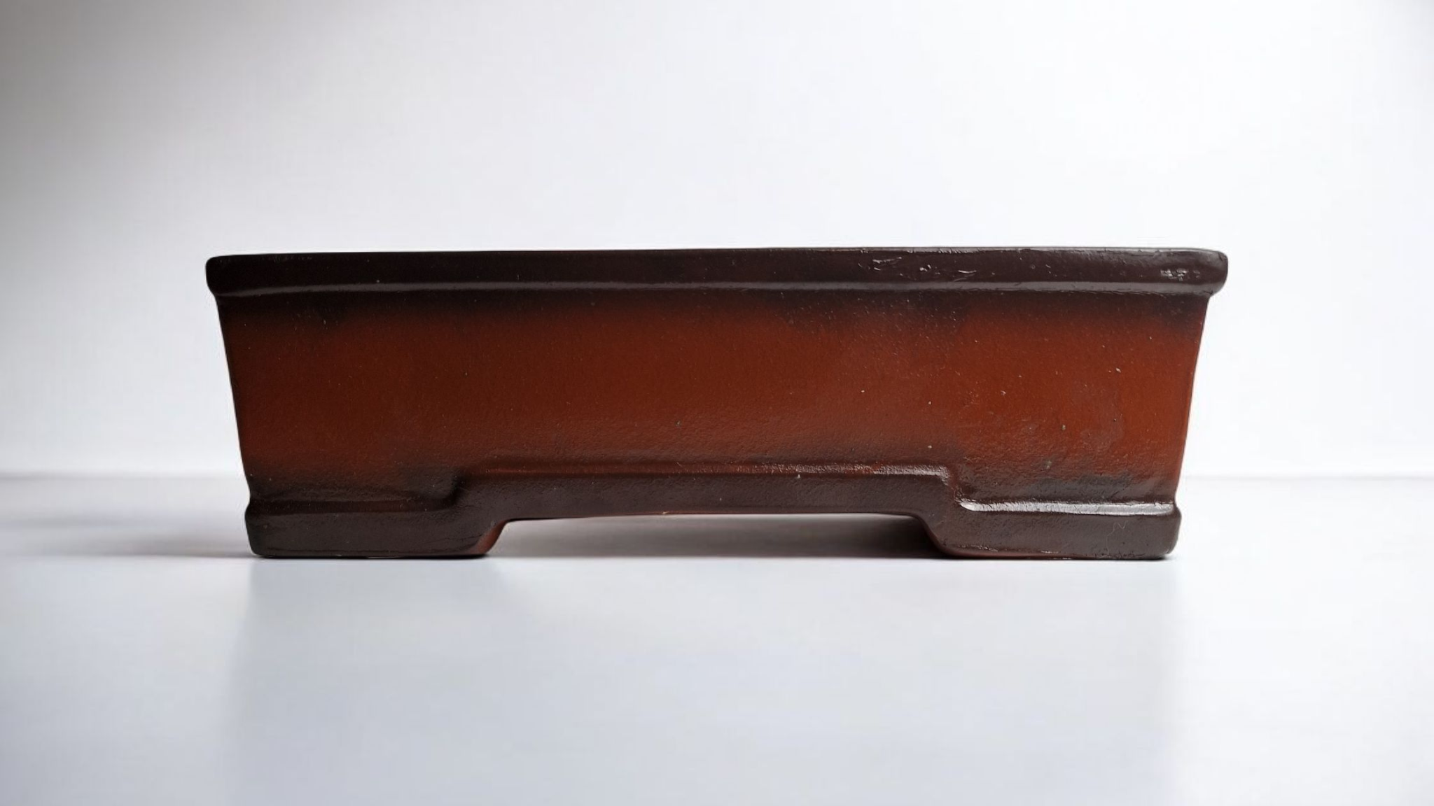 Unglazed rectangular bonsai pot Large No. 2