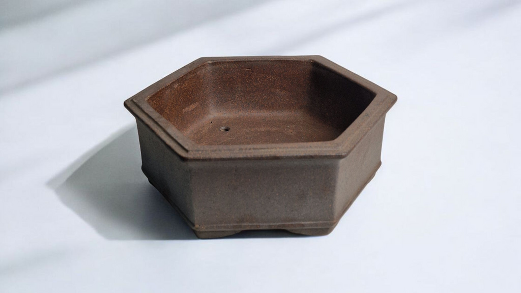 Yixing unglazed octogonal bonsai pot No. 1