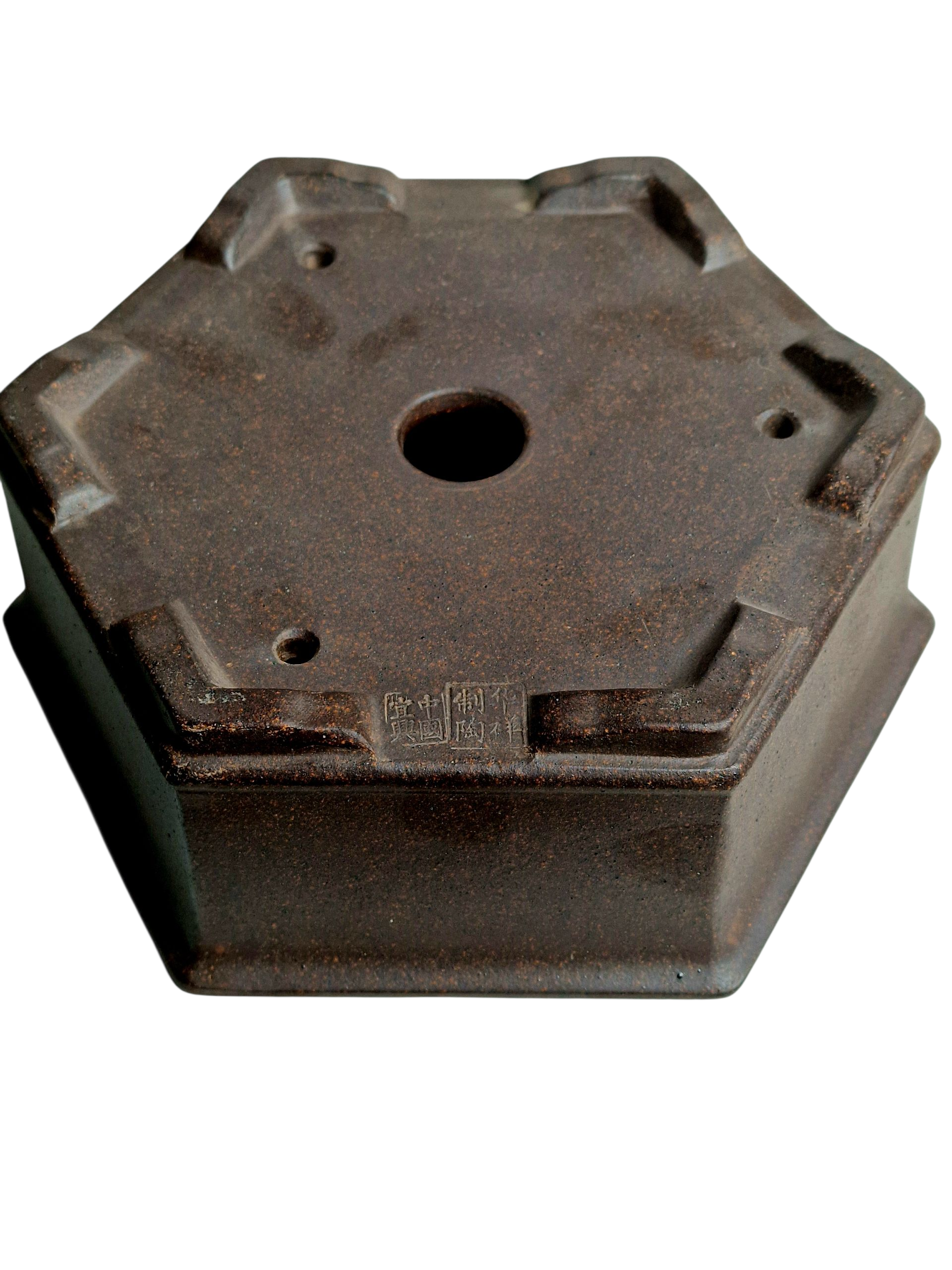 Yixing unglazed octogonal bonsai pot No. 1