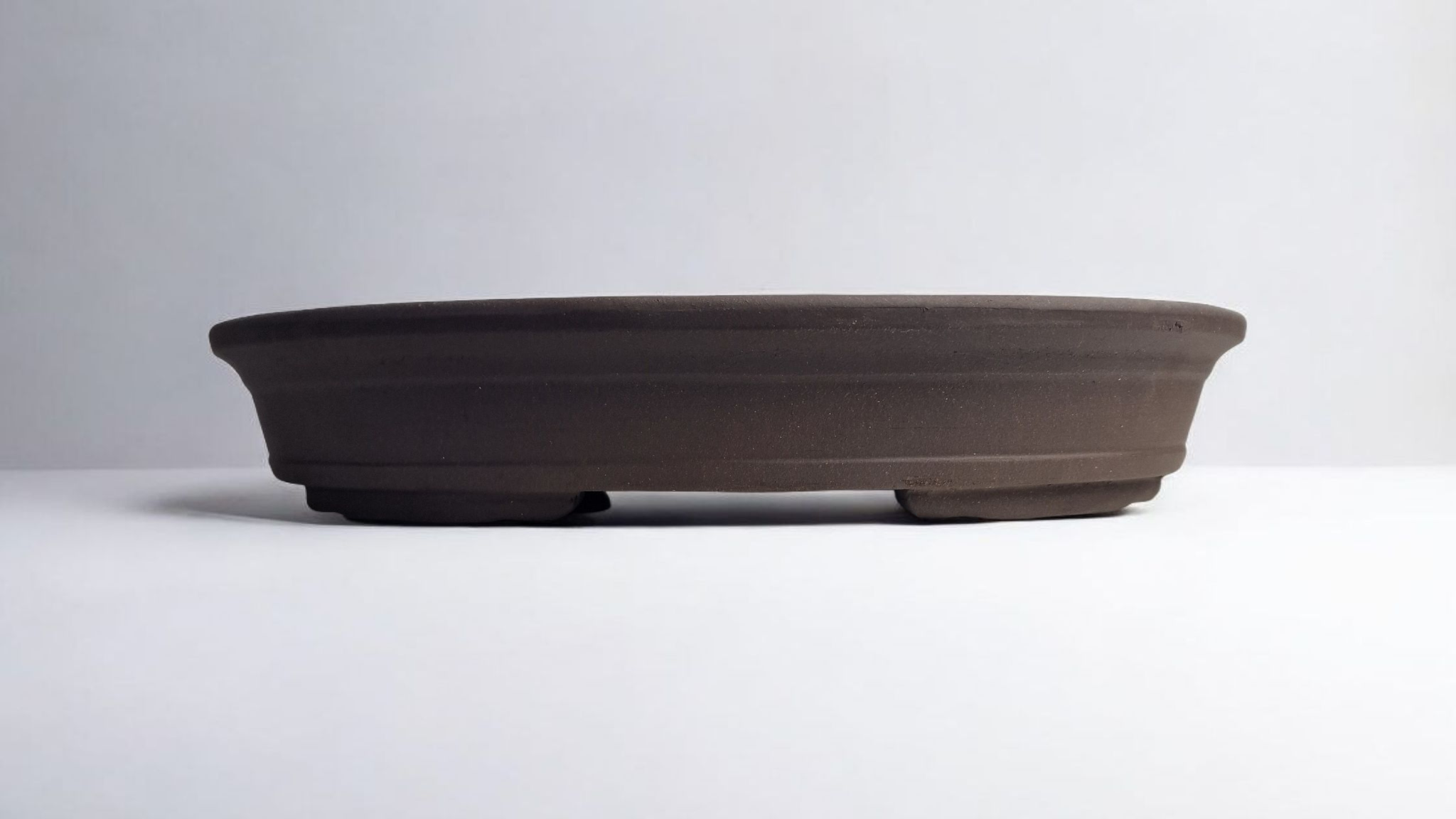 Oval unglazed bonsai pot Large No. 1
