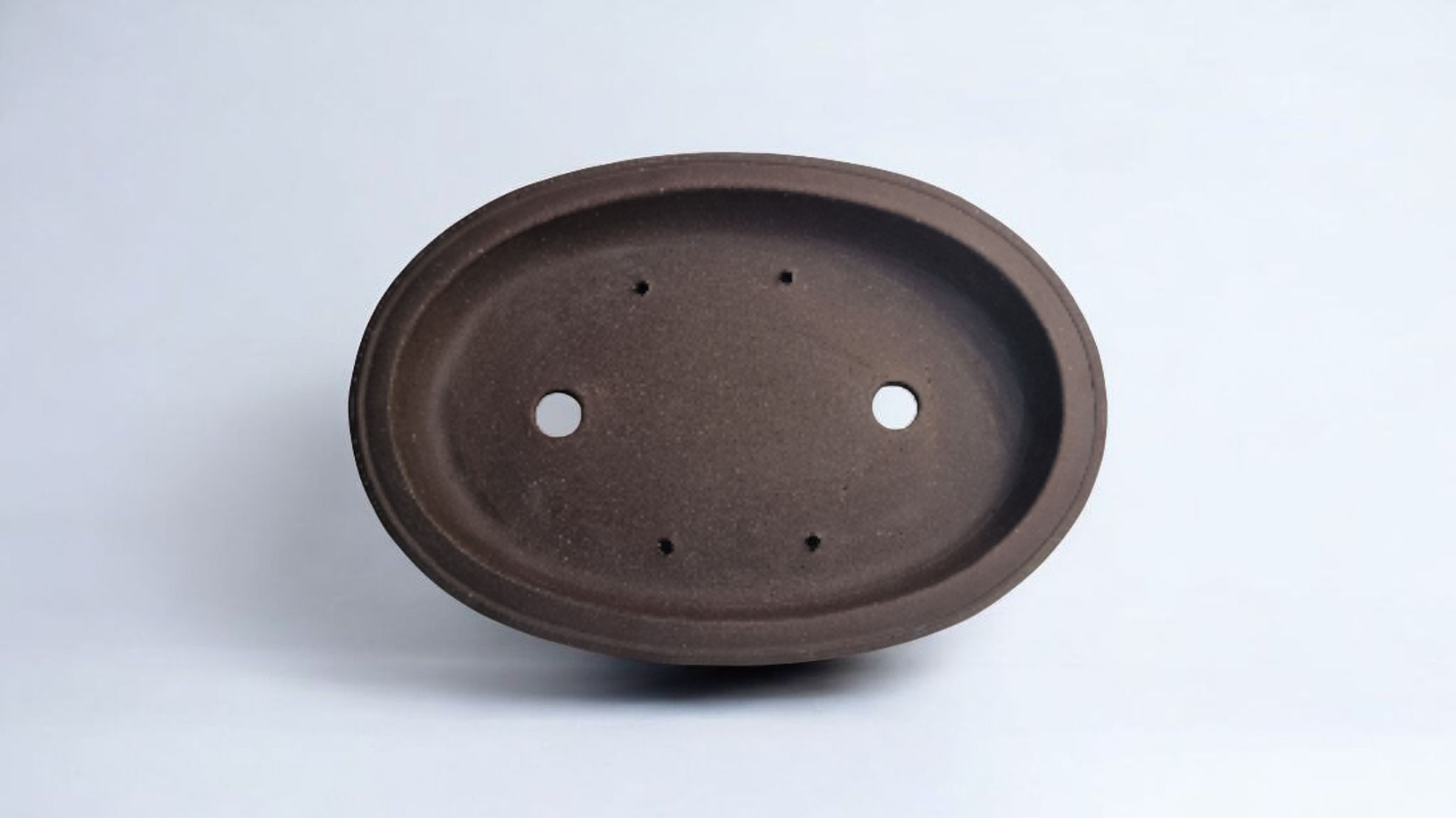 Oval unglazed bonsai pot Large No. 1