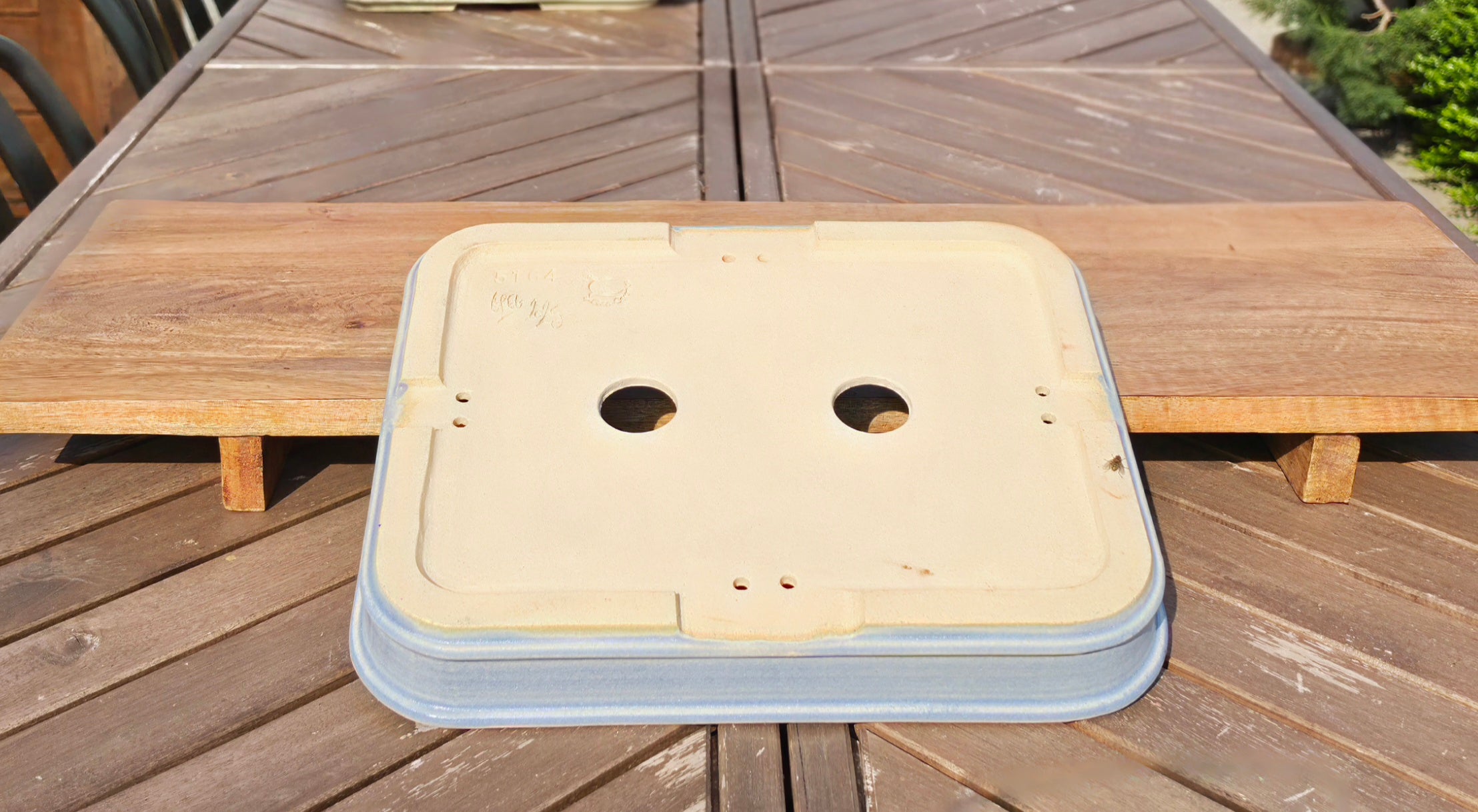 Greg Ceramics Rechthoekige Blauwe Bonsai Pot: Handgemaakt, Eigentijds, Professioneel