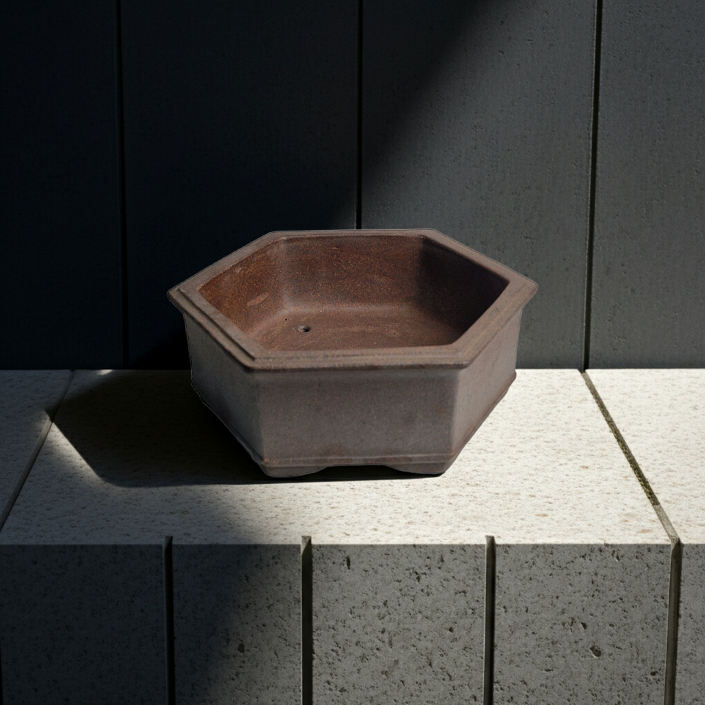 Yixing unglazed octogonal bonsai pot No. 1