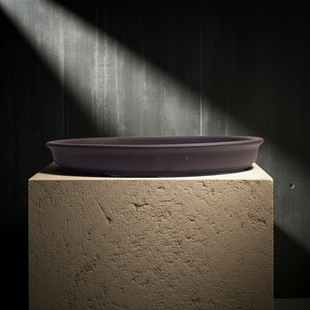 Unglazed oval Yixing  Bonsai pot No.2