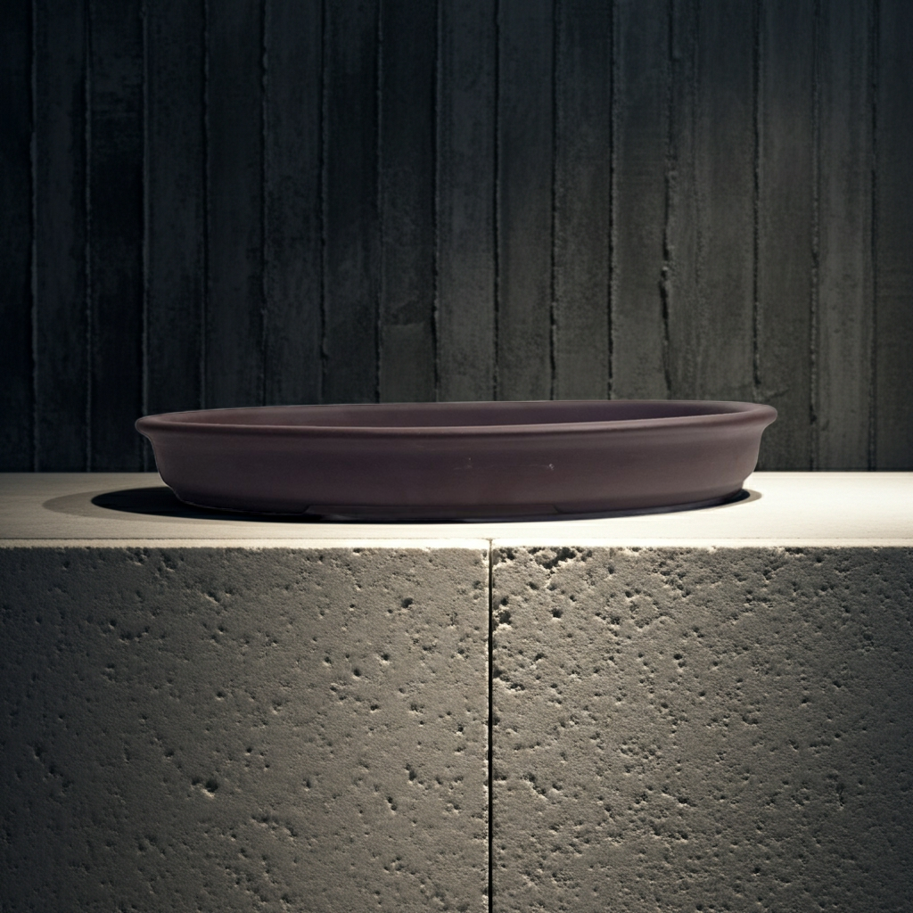 Unglazed oval Yixing  Bonsai pot No.2