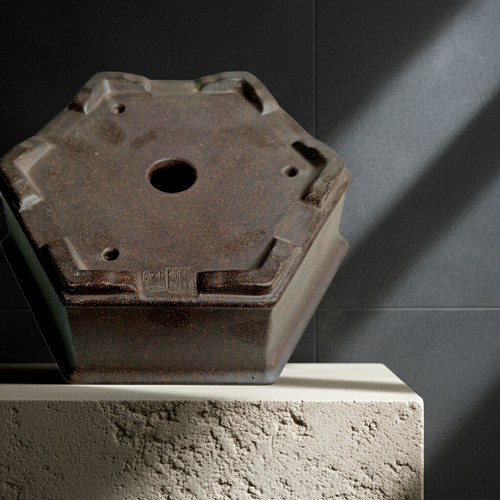 Yixing unglazed octogonal bonsai pot No. 1