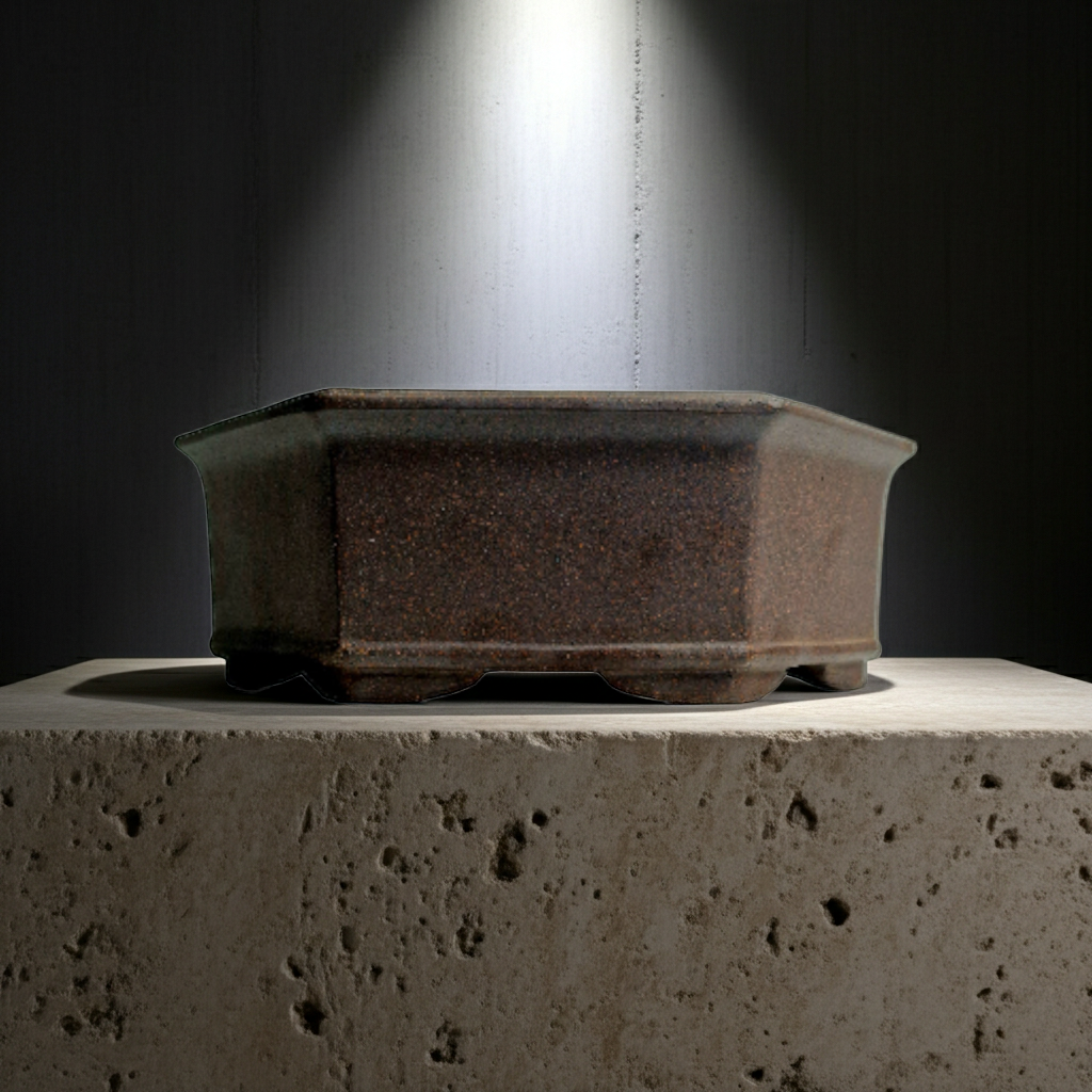 Yixing unglazed octogonal bonsai pot No. 1